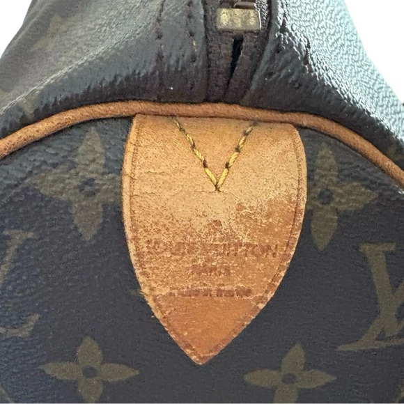 Louis Vuitton Monogram & Vachetta Leather Speedy 35 Satchel Bag - Picture 6 of 9